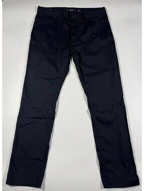 PrAna Stretch Zion 5 Pocket Slim Pants Mens 36x32 Black Tapered Hiking Stretch